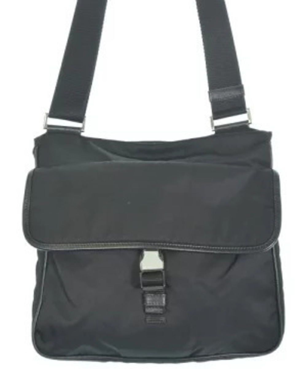 Prada Arque Vitello Daino Leather Hobo Shoulder Bag Black